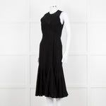 Raey Black Broderie Anglaise Sleeveless Fluted Hem Dress