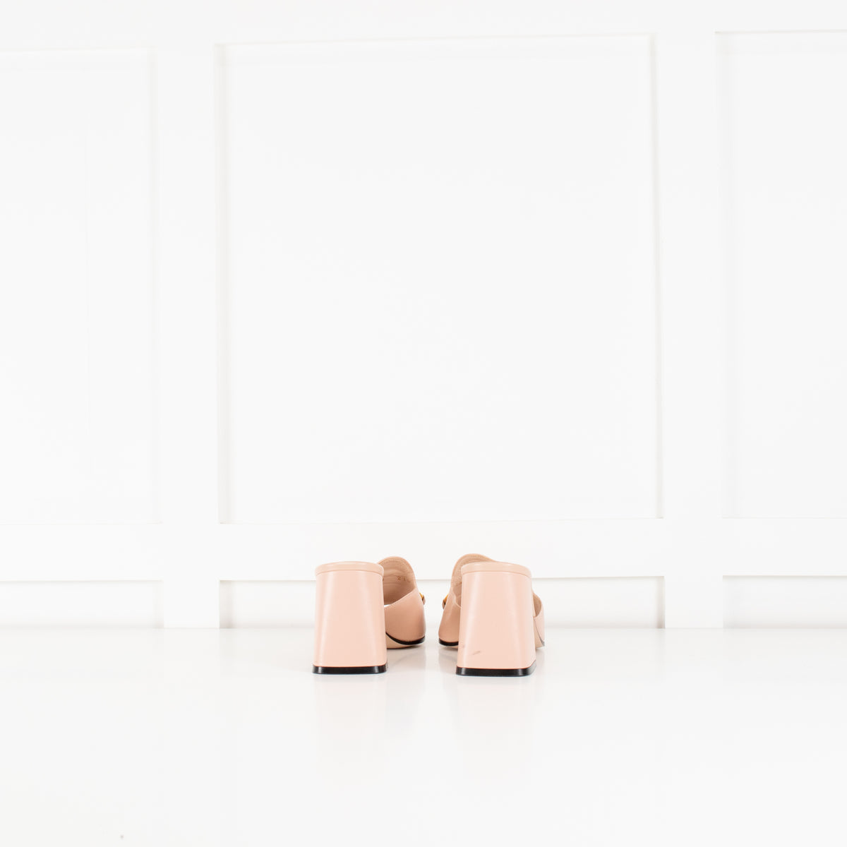 Gucci Blush Pink Leather Horsebit Mules