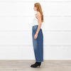 Raey Blue Pleated Waist Cropped Jeans