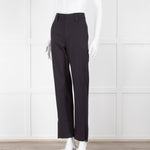 Ganni Navy Trousers With Red Pin Stripe