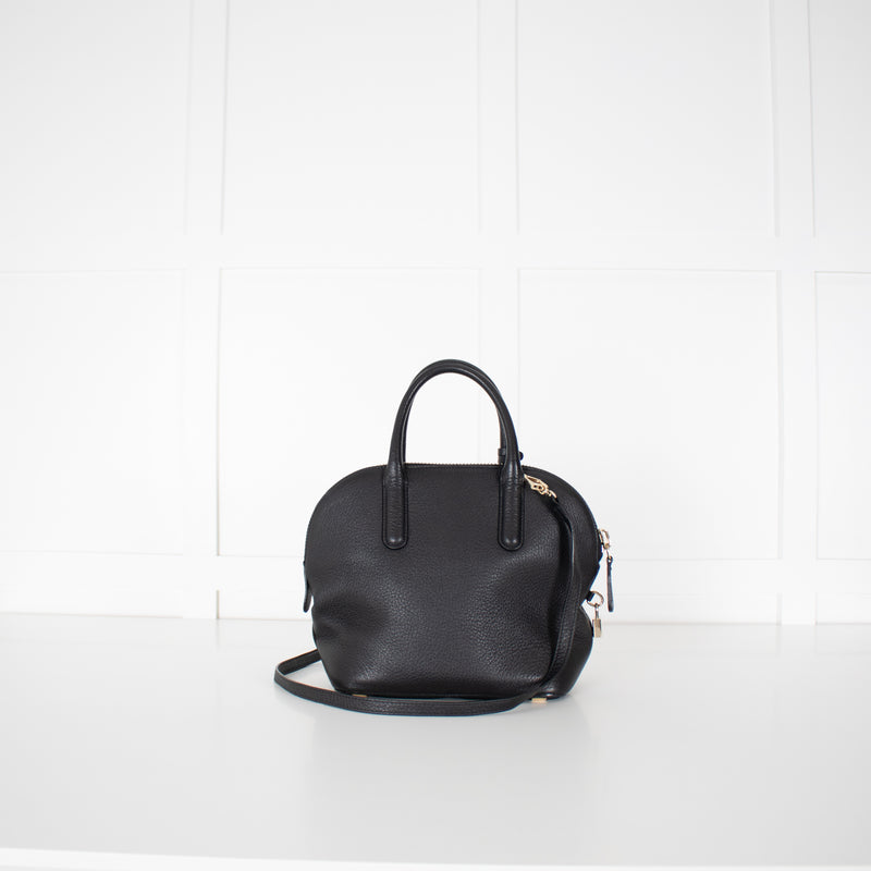 Max Mara Black Grainy Leather Shoulder Bag