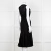 Raey Black Broderie Anglaise Sleeveless Fluted Hem Dress