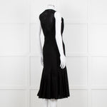 Raey Black Broderie Anglaise Sleeveless Fluted Hem Dress