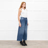 Raey Blue Pleated Waist Cropped Jeans