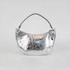 ba&sh Silver Cracked Leather Swing Bag