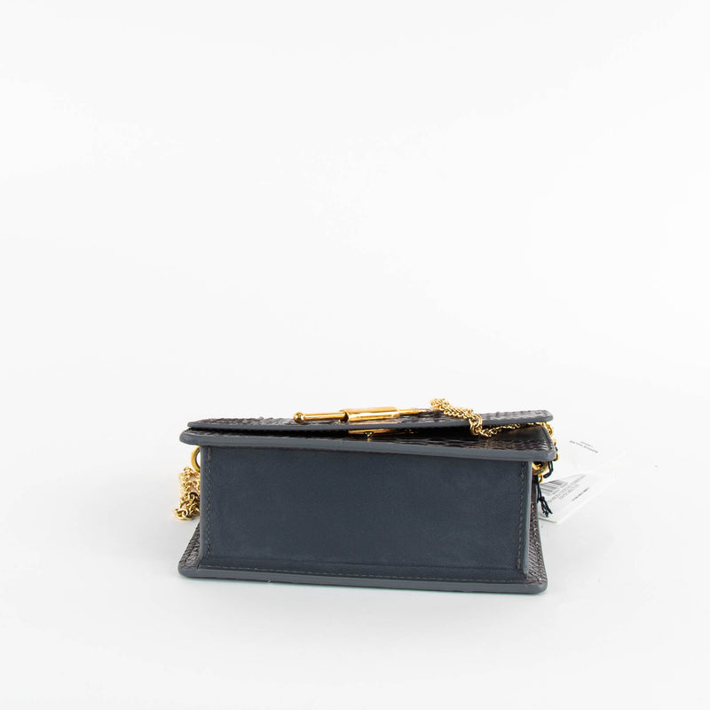 Sophie Hulme Grey Snake Leather Cocktail Stirrer Bag