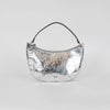 ba&sh Silver Cracked Leather Swing Bag