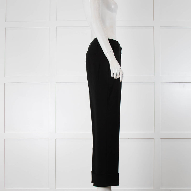 Vince Black Turn Up Trousers