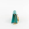 Sophie Hulme Turquoise Snake Skin Cocktail Stirrer Bag