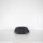 Max Mara Black Grainy Leather Shoulder Bag