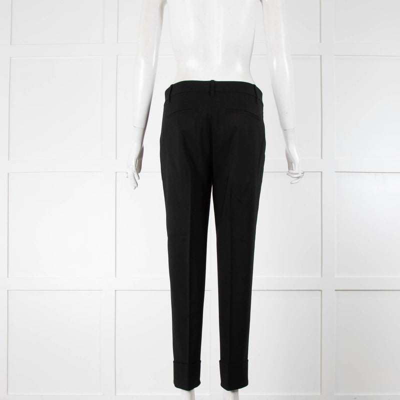 Vince Black Turn Up Trousers