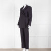 Ganni Navy Blazer With Red Pin Stripe