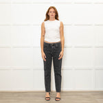 Sezane Grey Wash Denim Straight Leg Jeans