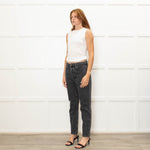 Sezane Grey Wash Denim Straight Leg Jeans