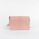 Sophie Hulme Pale Pink Snake Skin Cocktail Stirrer Bag