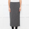 Vince Grey Check Stretchy Midi Skirt