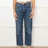 Agolde Blue High Waist Straight Leg Jeans
