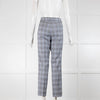 Theory Grey And Light Blue Check Trouser