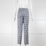 Theory Grey And Light Blue Check Trouser