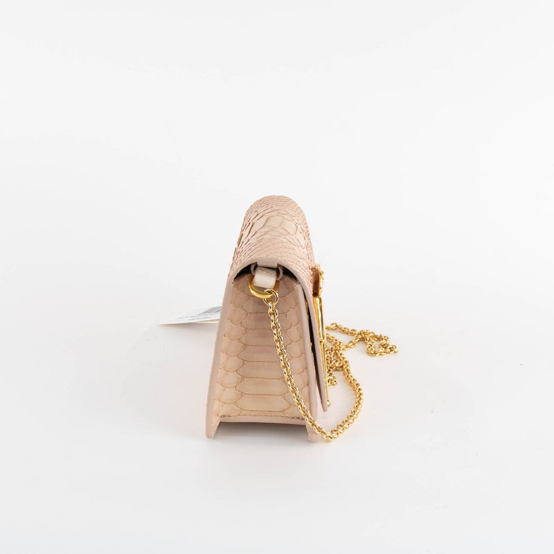Sophie Hulme Beige Snake Cocktail Stirrer Bag
