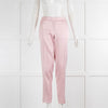 Amanda Wakeley Pink Pearly Satin Straight Leg Trousers