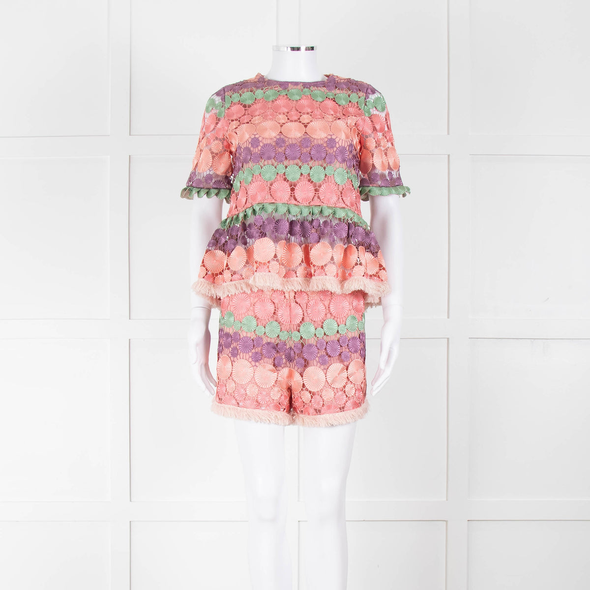 Alexis Pastel Pink  Cut Out Peplum Top