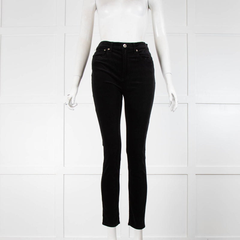 Rag & Bone Black Velvet Skinny Jeans