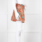 Ulla Johnson Rust Blue Floral Cotton Shorts