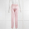 Amanda Wakeley Pink Pearly Satin Straight Leg Trousers