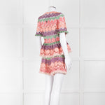 Alexis Pastel Pink Cut Out Shorts With Pink Trim Hem