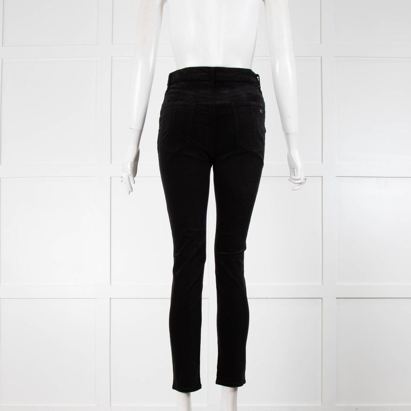 Rag & Bone Black Velvet Skinny Jeans