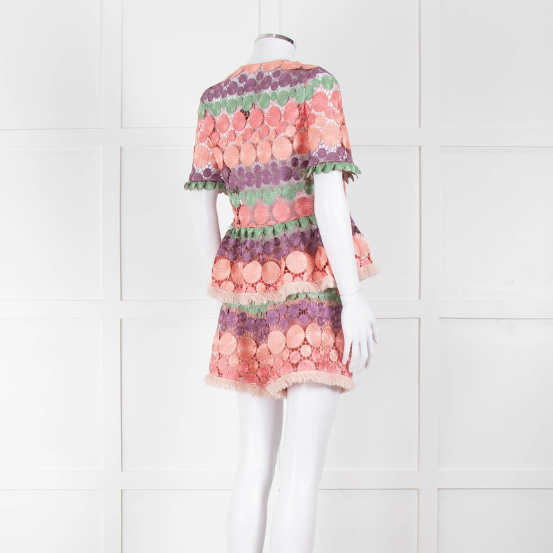 Alexis Pastel Pink  Cut Out Peplum Top