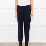 Peserico Navy Blue Cigarette Trousers