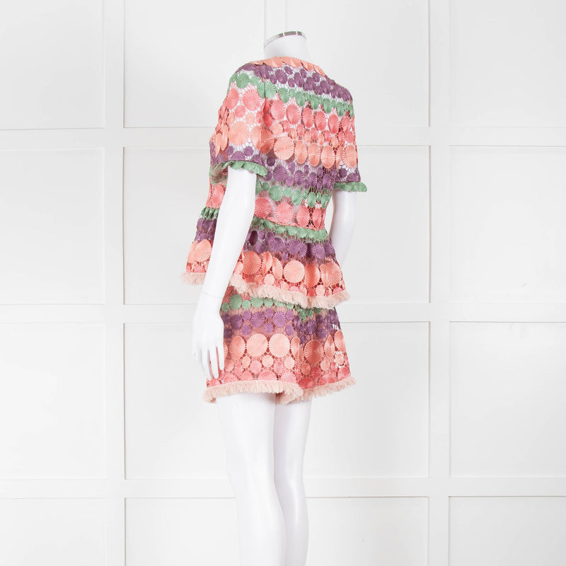 Alexis Pastel Pink  Cut Out Peplum Top