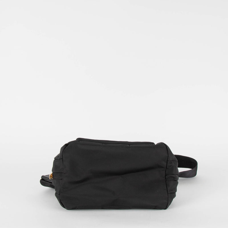 Bimba Y Lola Black Nylon Gold Hardware Pocket Bag