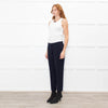 Peserico Navy Blue Cigarette Trousers