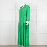 Me + Em Green Long Sleeve Maxi Belted Dress