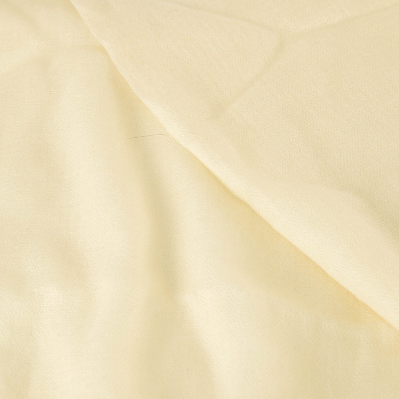 Hayley Menzies Cream 100% Cashmere Scarf With Fur PomPom