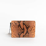 Sophie Hulme Orange Snake Skin Cocktail Stirrer Bag