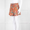 Ulla Johnson Rust Blue Floral Cotton Shorts