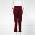 J Brand Red Velvet Skinny Jeans