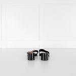 Louis Vuitton Brown Monogram Lock It Heeled Mules