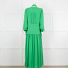 Me + Em Green Long Sleeve Maxi Belted Dress