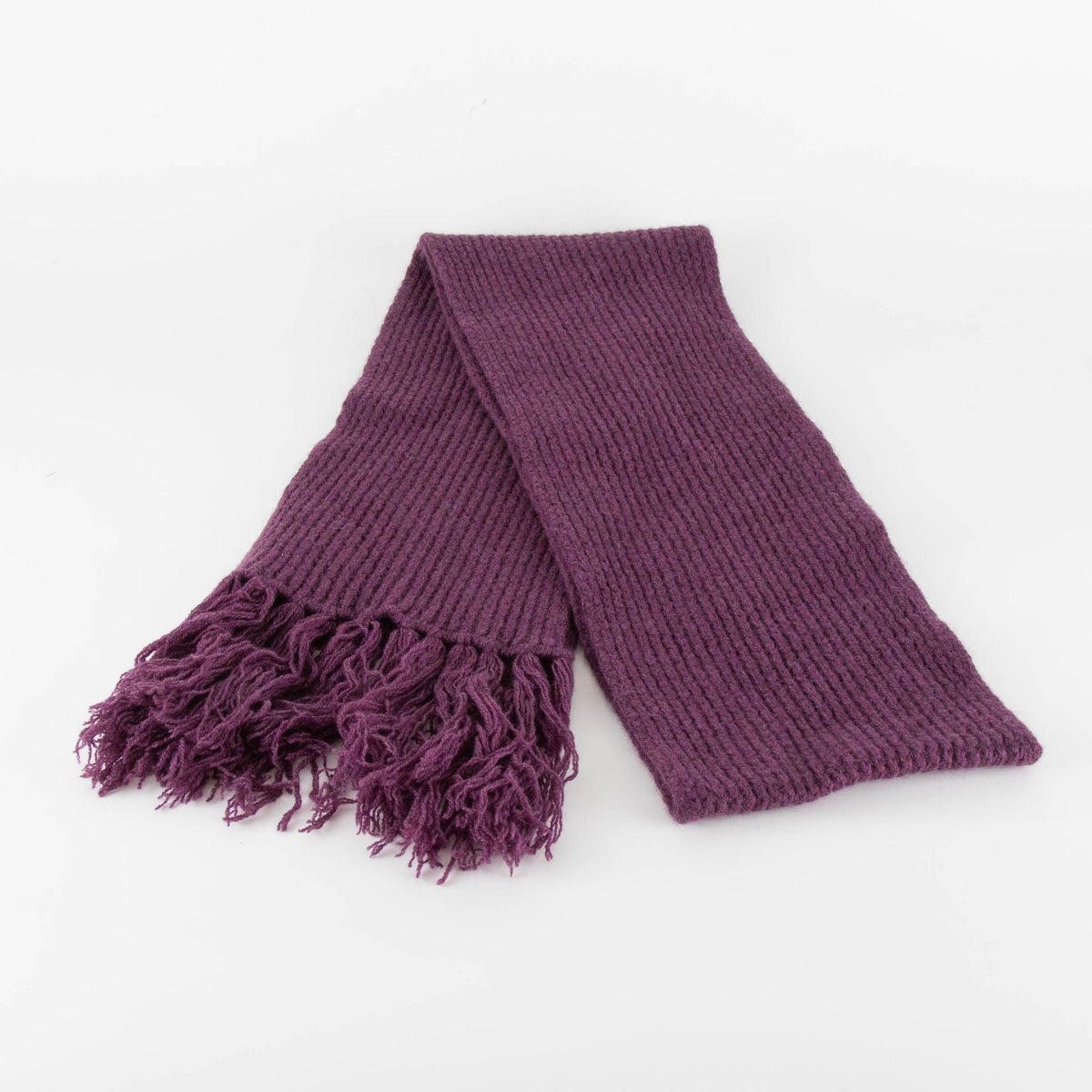 Brora Purple Cashmere Tassell Scarf