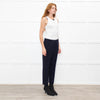 Peserico Navy Blue Cigarette Trousers