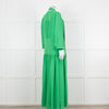 Me + Em Green Long Sleeve Maxi Belted Dress