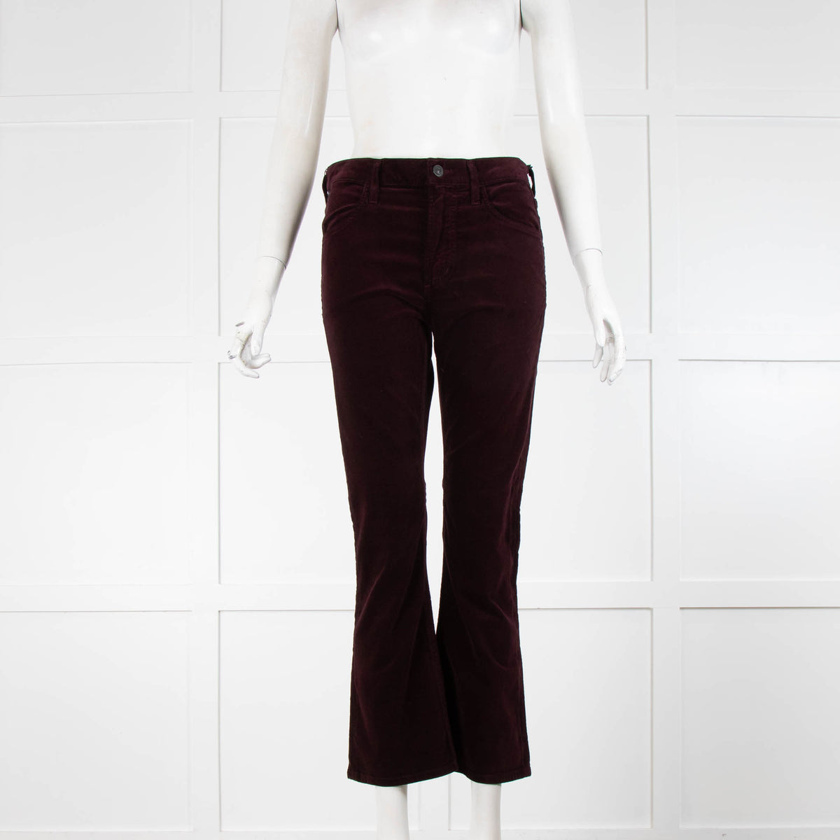 Citizens of Humanity Burgundy Velvet Crop Flare