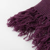 Brora Purple Cashmere Tassell Scarf