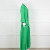 Me + Em Green Long Sleeve Maxi Belted Dress