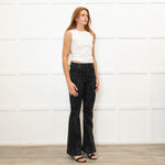 Hayley Menzies Grey Patterned Flared Jeans